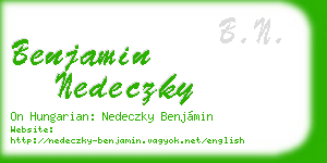 benjamin nedeczky business card